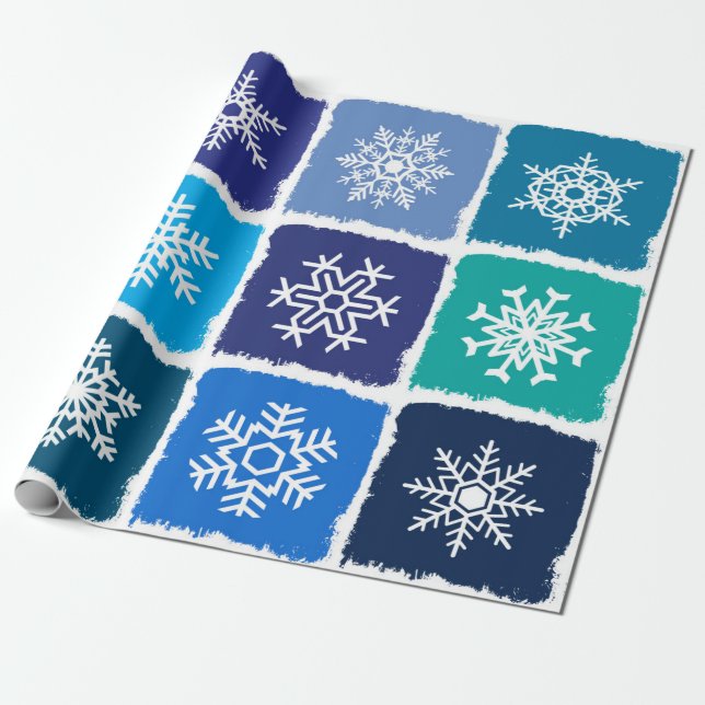 Snowflakes Wrapping Paper (Unrolled)