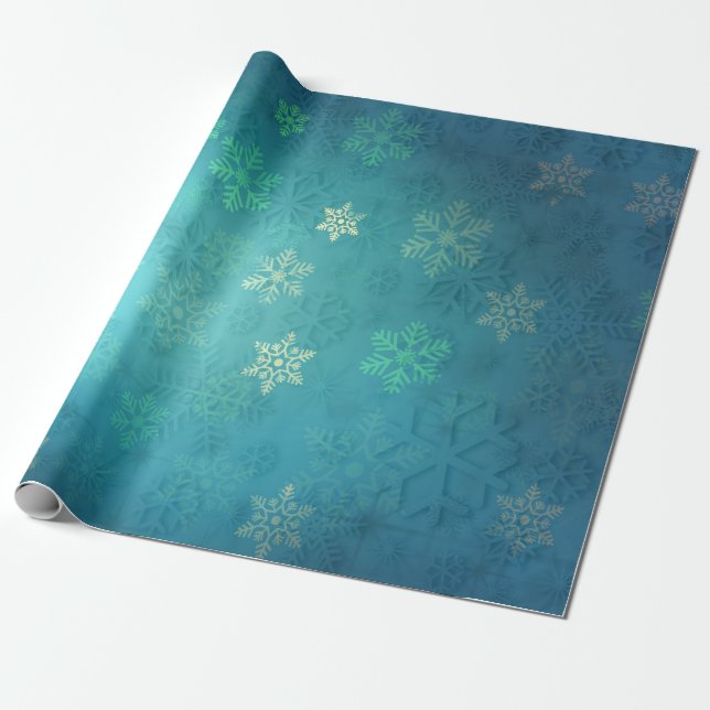 "Snowflakes" Wrapping Paper (Unrolled)