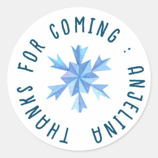 Snowflex blue kids name sticker