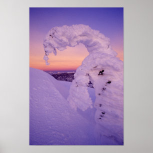 Snowghost in the Whitefish Range at Twilight Poster