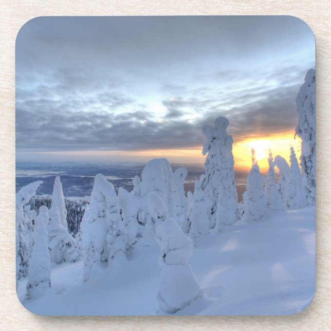 Snowghosts at sunset at Whitefish Mountain Coaster (Front)