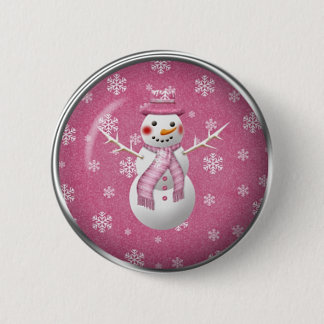 Snowgirl pink button