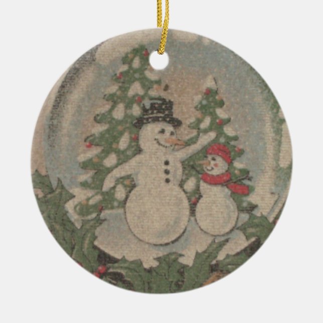 Snowglobe Ceramic Tree Decoration (Front)