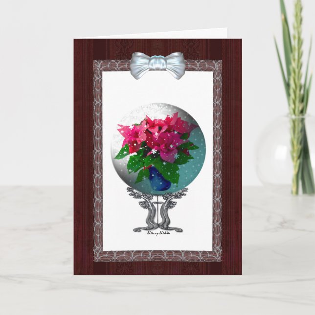 Snowglobe Christmas Greeting Card (Front)