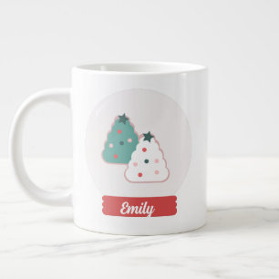 Snowglobe Christmas Tree Cookies  Large Coffee Mug