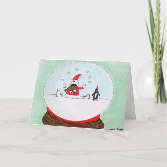 Snowglobe holiday greeting card (Front)