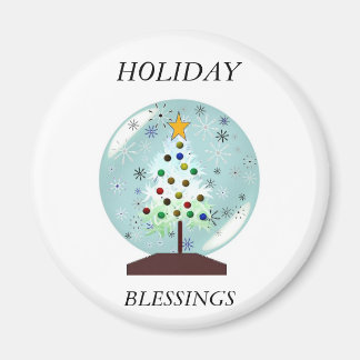 snowglobe holiday magnet