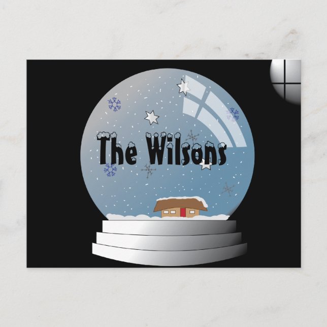 Snowglobe Illustration Postcard (Front)