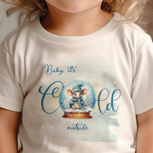 Snowglobe Winter Theme Baby Shower Baby T-Shirt