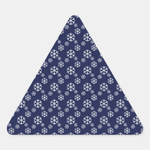 Snowing on Christmas Eve Triangle Sticker