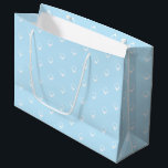 Snowing - White Snowflakes light blue Winter gift Large Gift Bag<br><div class="desc">Snowing - White Snowflakes light blue Winter gift Large Gift Bag
Merry Christmas,  Happy Holidays,  Happy Birthday,  gift bag</div>