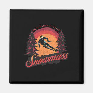 Snowm Colorado Snow Skiing Magnet