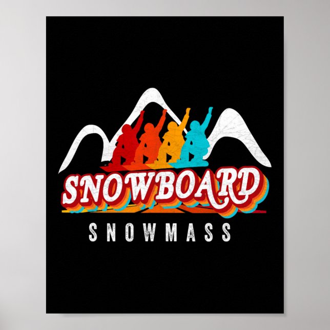 Snowm Snowboarding Co Fun Ski Colorado Mountain Sn Poster (Front)