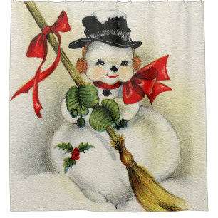 Snowman 001 shower curtain