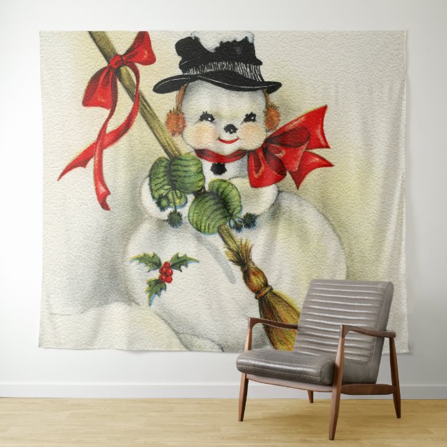Snowman 001 tapestry (In Situ (Horizontal))