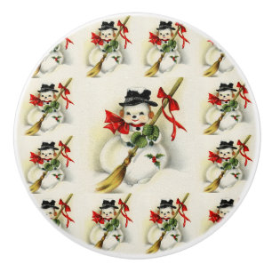 Snowman 009 ceramic knob
