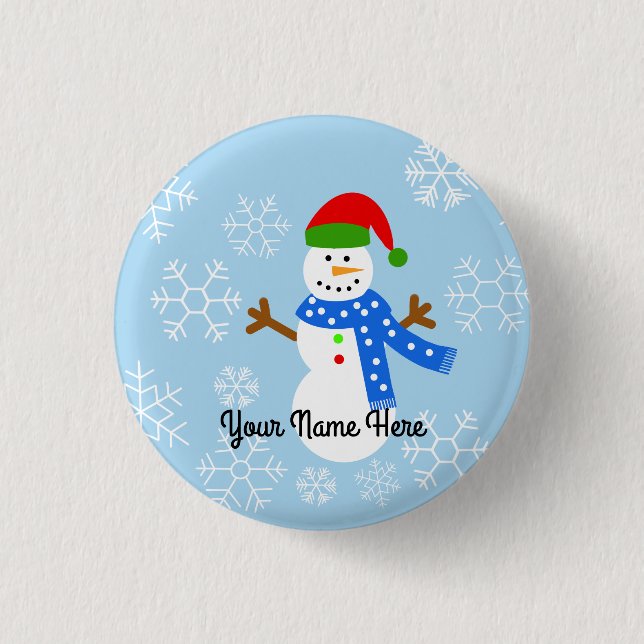 Snowman #1 Button (Front)
