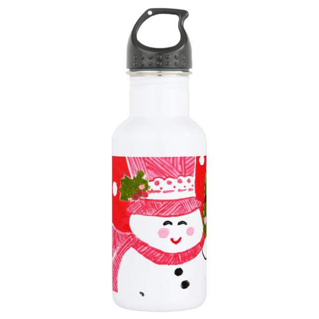 Snowman 532 Ml Water Bottle (Front)
