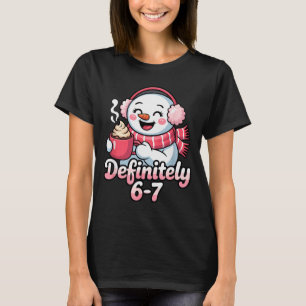 Snowman 6 7 Six Seven Meme Christmas Women Men Kid T-Shirt