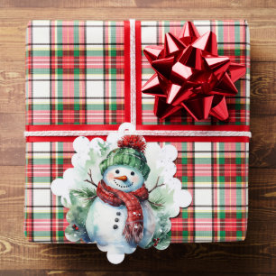 Snowman Add Signature & Greeting Gift Tag Tree Decoration Card