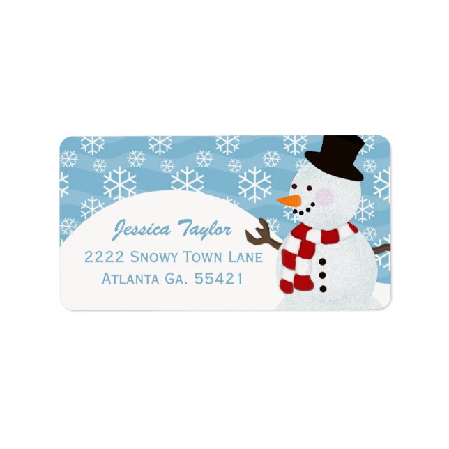 Snowman Address Labels (Front)