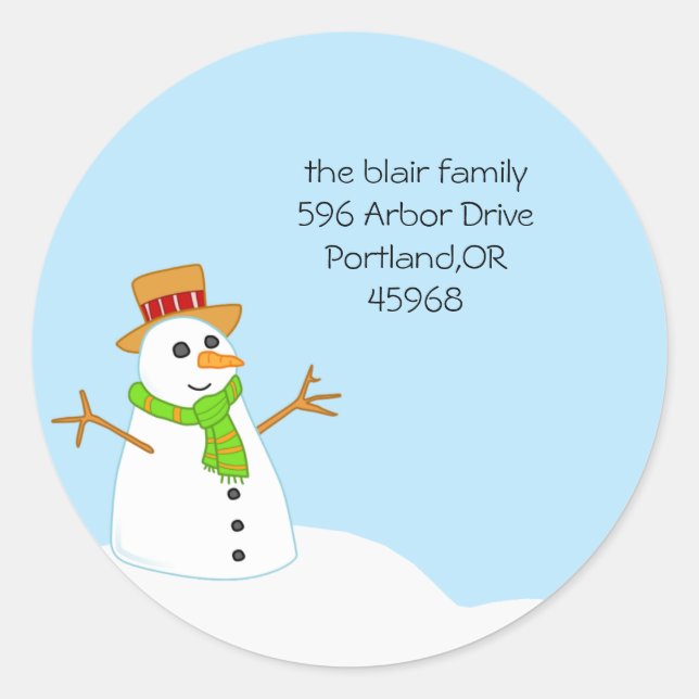 Snowman-Address Labels (Front)