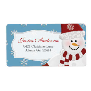 Snowman Address Labels