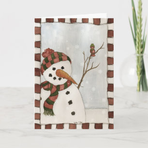 Snowman and Bird Card