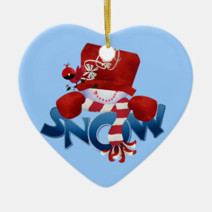 Snowman and Cardinal 2 Keepsake Ornament
