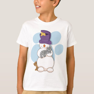 Snowman and cats t-shirt