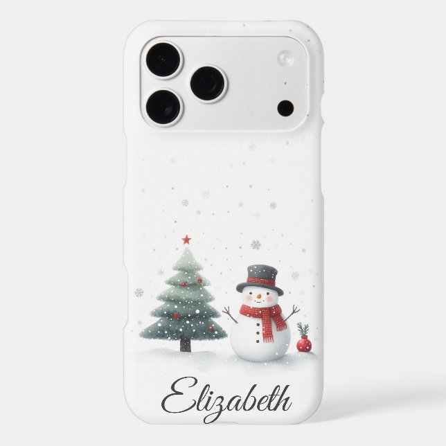 Snowman and Evergreen (Back)
