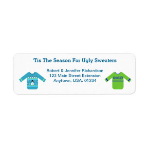 Snowman and Green Ugly Sweater Christmas Design