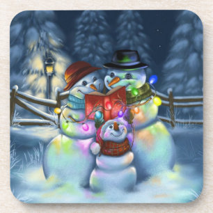 Snowman and his family coaster