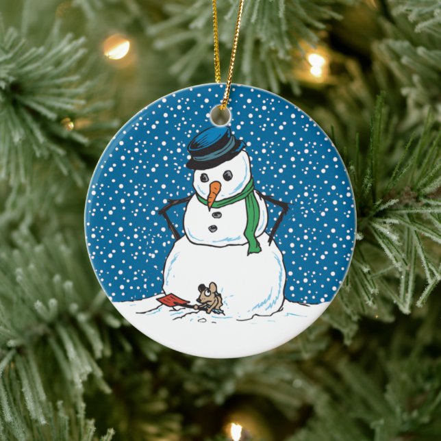 Snowman and Mouse Ornament (Tree)