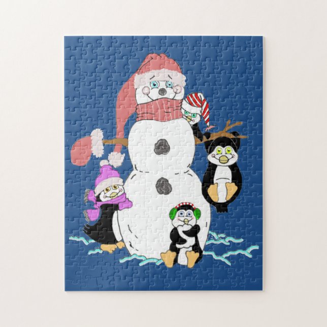Snowman and Penguin Puzzle (Vertical)