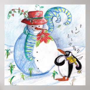 SNOWMAN AND PENGUIN'S WINTER SERENADE POSTER