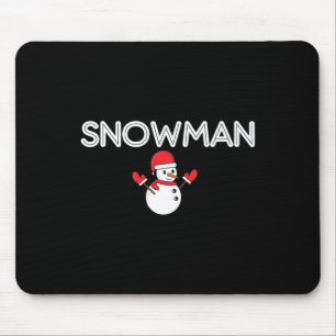 Snowman And Snow Blower Costume Winter Christmas M Mouse Pad