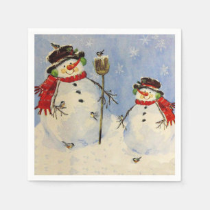 Snowman and Son Napkin