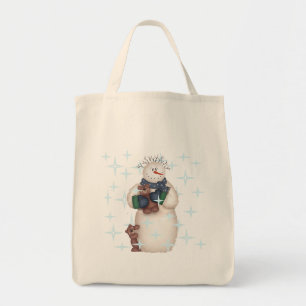 Snowman and Teddy Bears Tshirts and Gifts Tote Bag