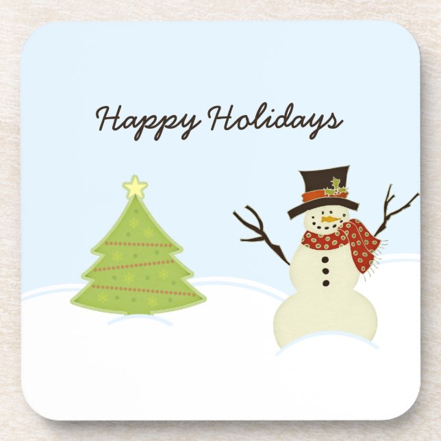 Snowman and Tree Coaster (Front)