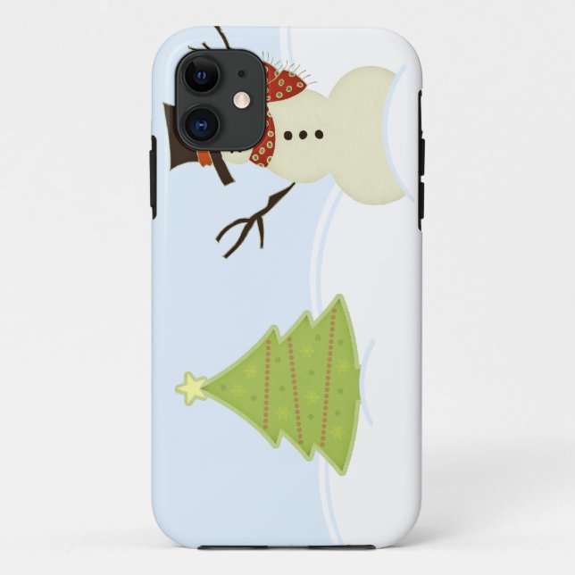 Snowman and Tree iPhone 5 BT Case (Back)