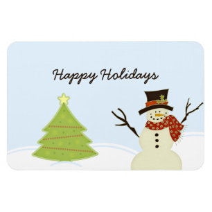 Snowman and Tree Magnet