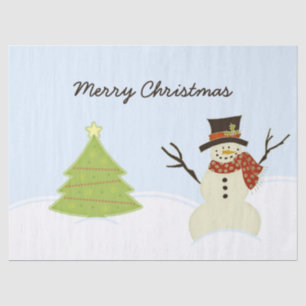 Snowman and Tree Tissue Paper