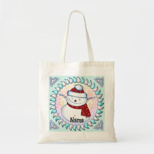 Snowman Angel tote bags