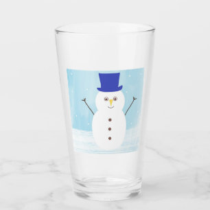 snowman art glass