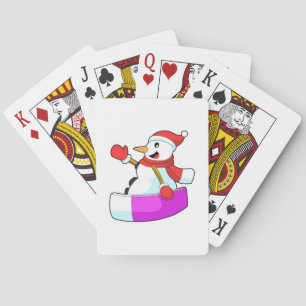 Snowman as Snowboarder with Sonowboard.PNG Playing Cards