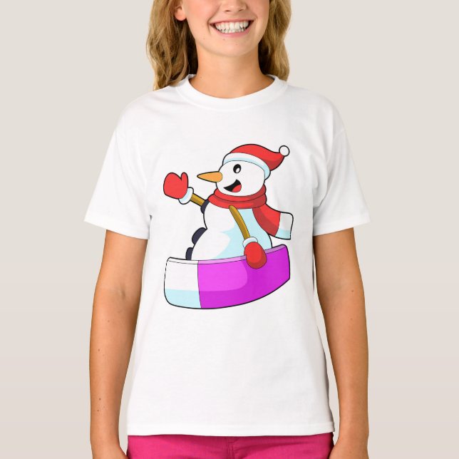Snowman as Snowboarder with Sonowboard.PNG T-Shirt (Front)