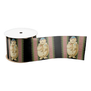 Snowman Babies Victorian Christmas Satin Ribbon