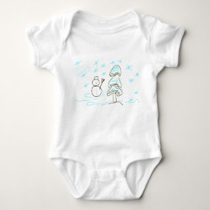 Snowman  baby bodysuit