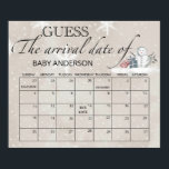 Snowman Baby Shower Guess Due Date Calendar Poster<br><div class="desc">Snowman Baby Shower Guess Due Date Calendar Poster
View the collection link on this page to see all of the matching items in this beautiful design.</div>